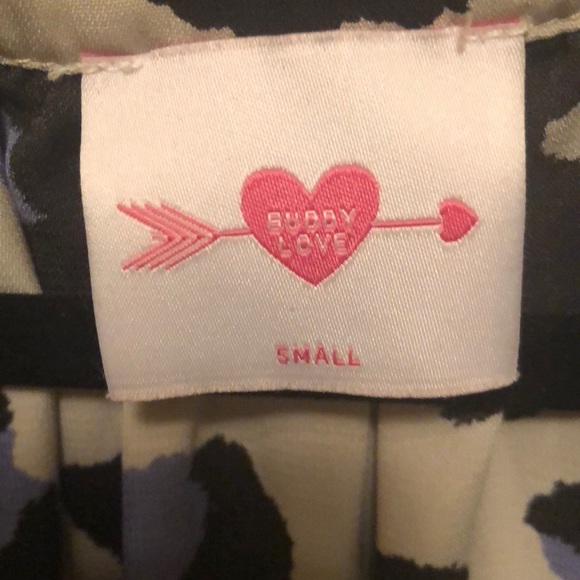 Buddy love snow leopard 1/4 sleeve dress sz S - Picture 5 of 5